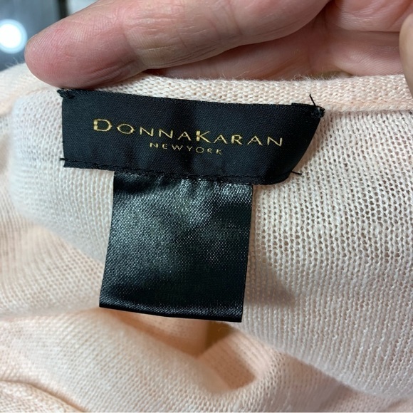 Donna Karan NY Knit Linen Pullover Sweater Sz XS Pink Peach Relaxed Round Neck - Picture 11 of 16